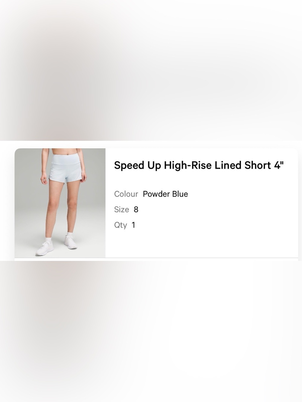 Lululemon Speed Up High-Rise Lined Shorts 4” in Powder Blue - Picture 4 of 4